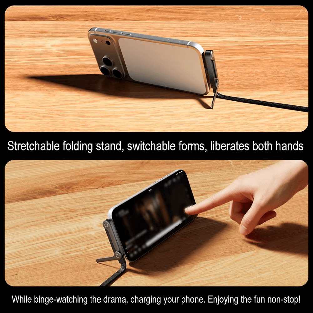 240W Type C Charging Cable with Built-in Phone Stand